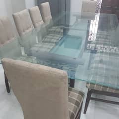 Glass Dining table with chairs