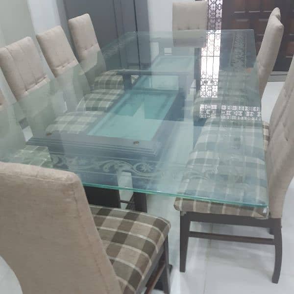 Glass Dining table with chairs 1