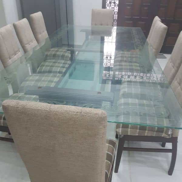 Glass Dining table with chairs 2