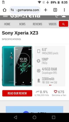 Sony Xperia xz3 non pta