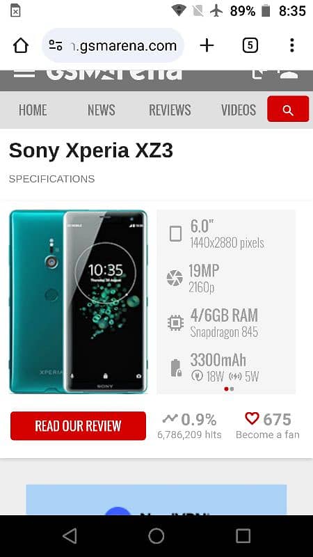 Sony Xperia xz3 non pta 0