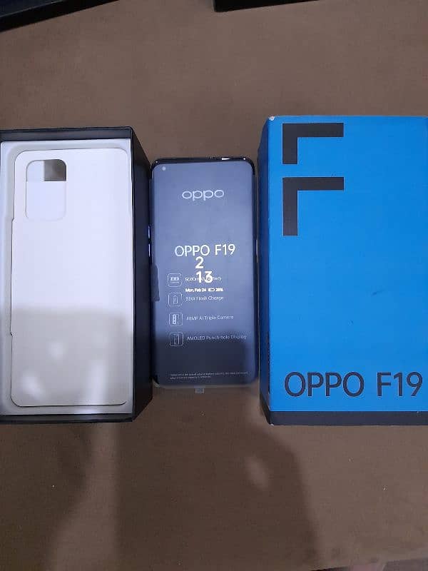 oppo f19 6+6 128 gb with box 10by10 5