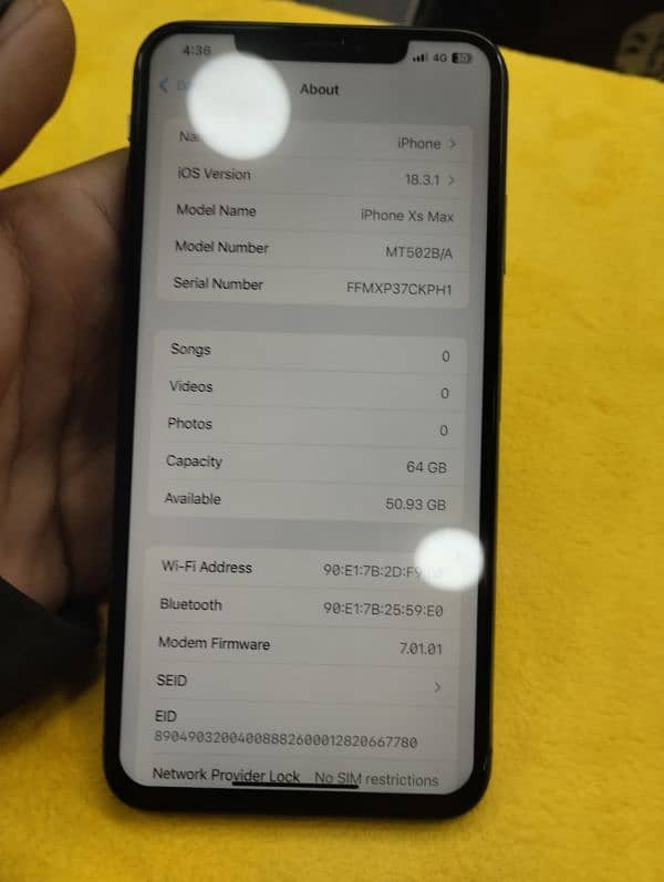 iphone xs max 64 GB factory unlock non PTA ha 3