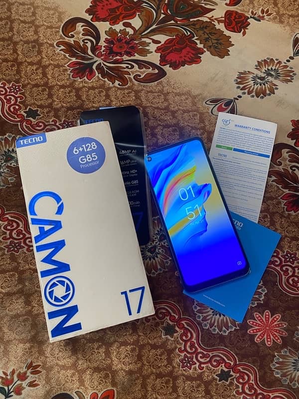 tacno camon 17 6/128GB 5000mh battery with box 5