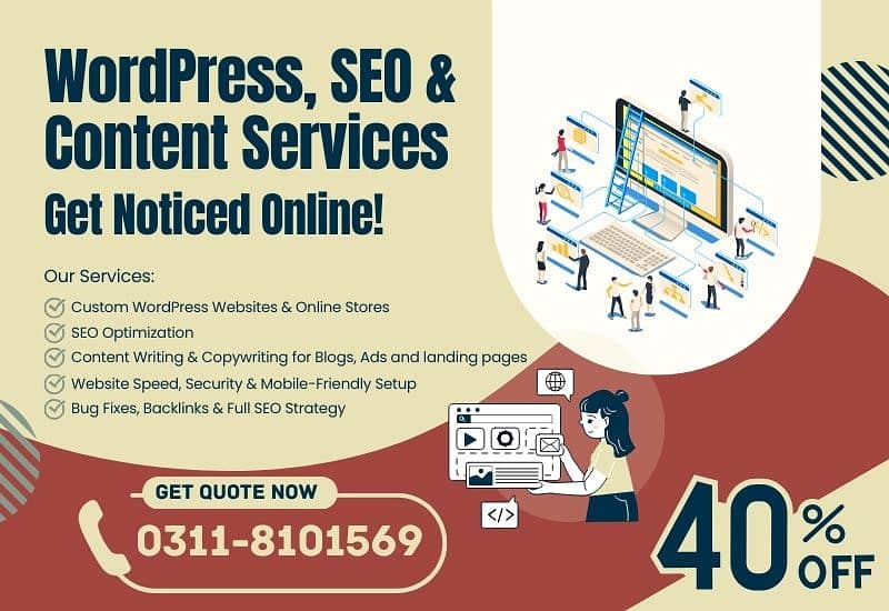 Wordpress Website Development | Ecommerce Online Store Website |SEO 0