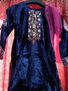 Girls kids Velvet shalwar kameez