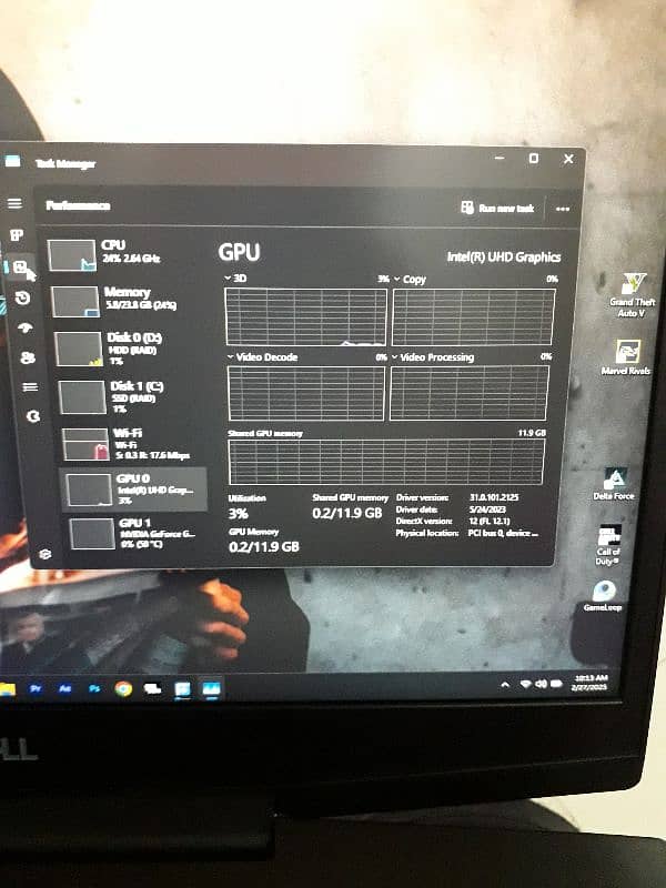 Dell G5 Gtx 1650ti 4GB 7