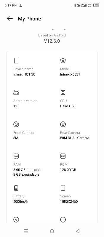 Infinix Hot 30 8+8/128GB in Black for sell 7