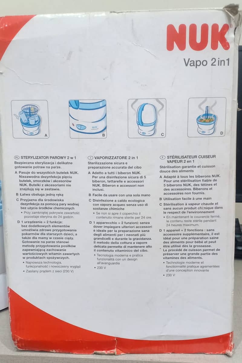 NUK Steam Sterilizer Dampf-Vaporisator (Made in Germany) 2