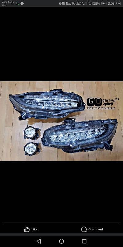 Honda Civic LED Headlights Sports backlights All parts Available 4