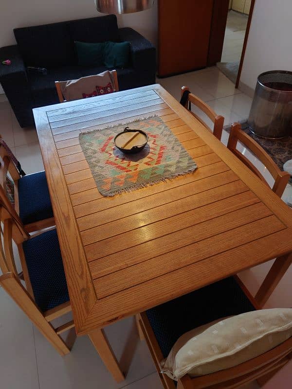 Beechwood Dining Table with 6 Chairs 0