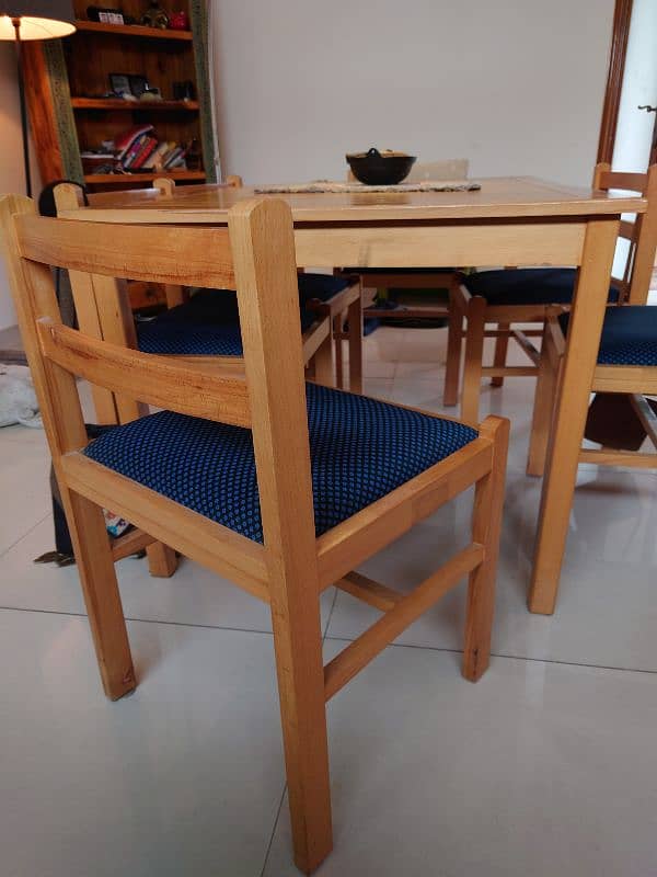 Beechwood Dining Table with 6 Chairs 1