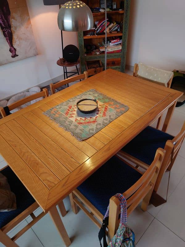 Beechwood Dining Table with 6 Chairs 3