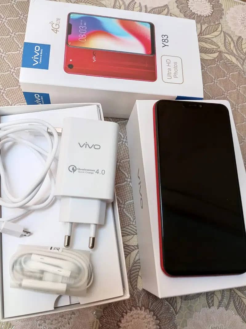 Vivo Y83 6GB Ram 128 GB ROM new mobile with box acceories 0