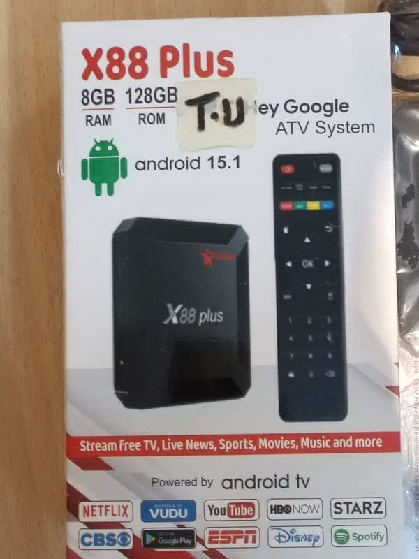 X88 plus Android TV box 4K. 4