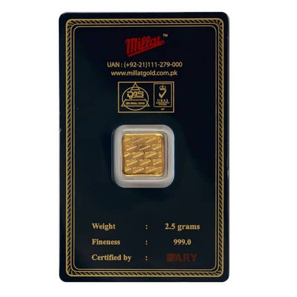 2.5 grams of Ary millat gold bar for sale 0