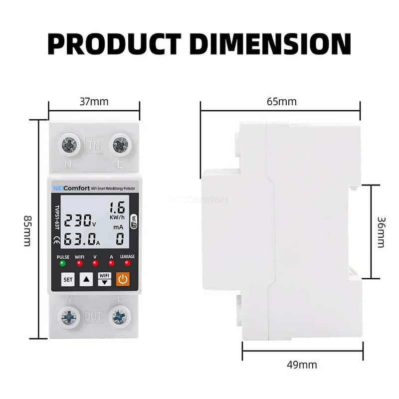 Smart Energy Saving wifi Breaker 63A with unit control system 9