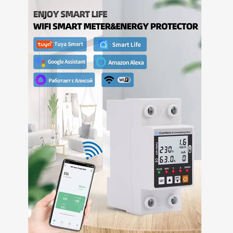 Smart Energy Saving wifi Breaker 63A with unit control system 11