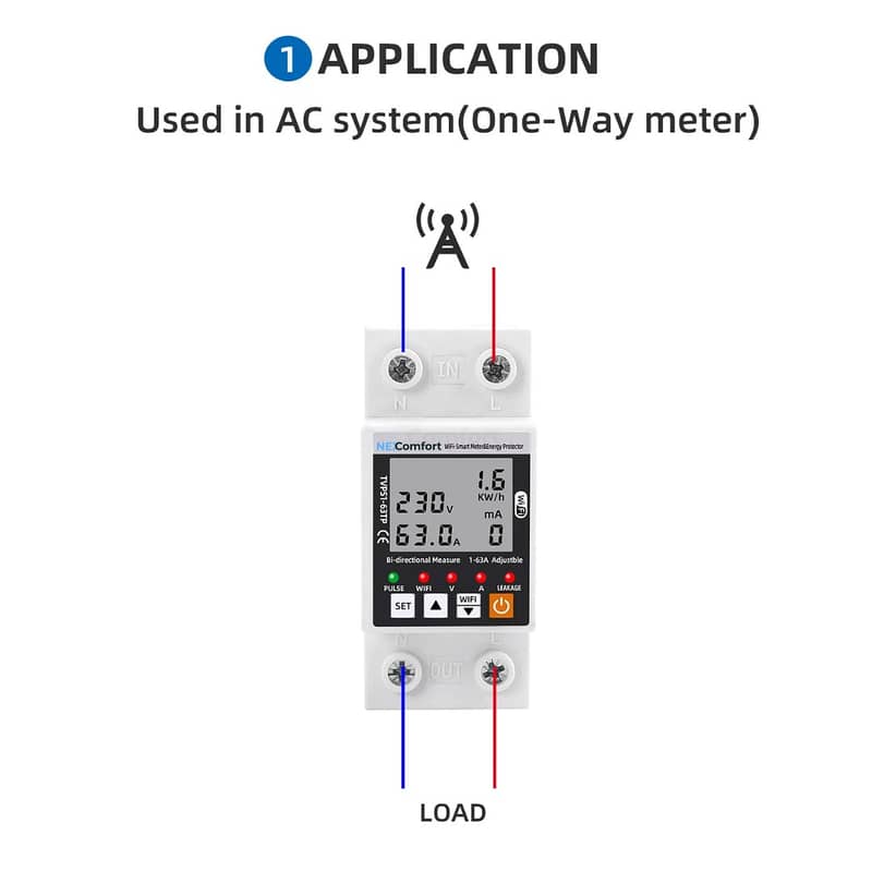 Smart Energy Saving wifi Breaker 63A with unit control system 12