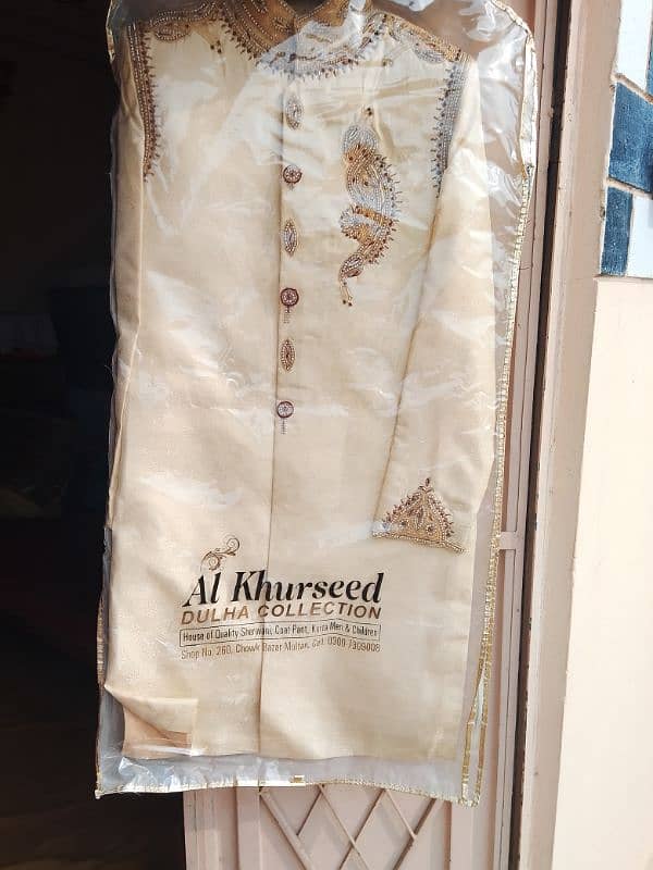 Groome Sherwani cream colour size 42 3