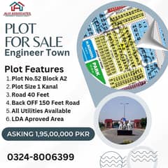 1 Kanal Plot For Sale In A2 Block Facing 2 Kanal Plots