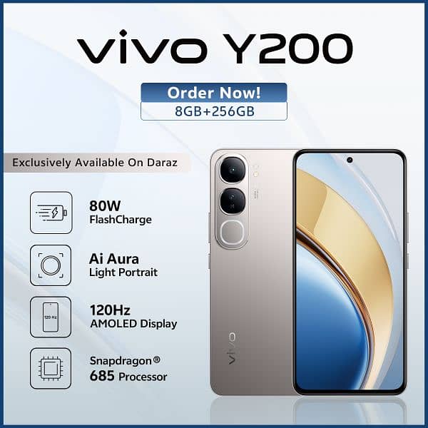 Vivo Y200 (8GB RAM 8+ 256GB 2