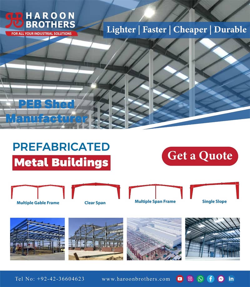 Sheds/Industrial Sheds/ Dairey Sheds / Security Cabin /PEb Sheds 0