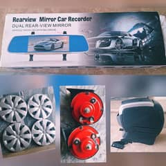 Wheel Cups, Rear View Cam, Horn & Arm Rest for sale