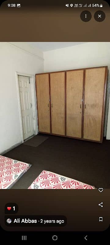 Semi furnished carpeted room 1