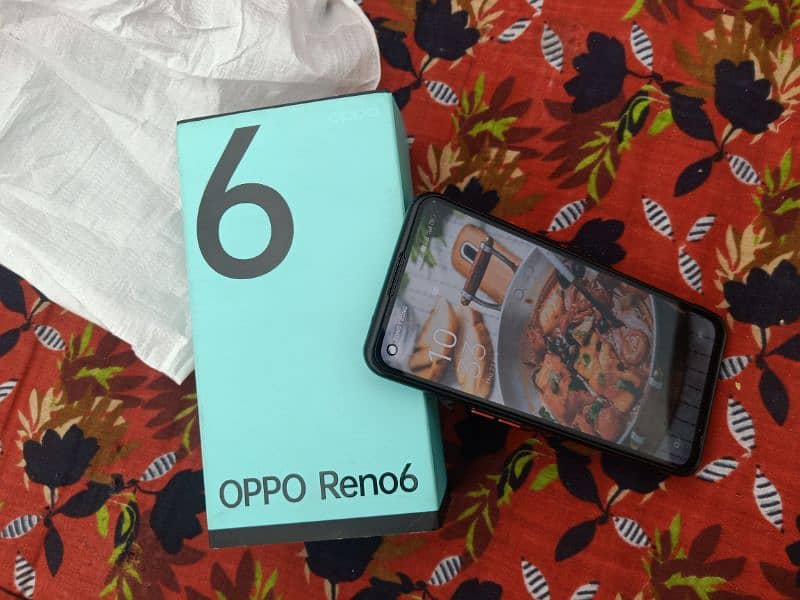 Oppo Reno 6 {8+8/128} with complete box and original charger 1