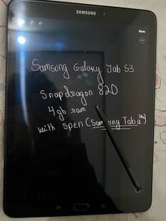 Samsung Tab S3 with Tab A2019 Spen. 4/32 Snapdragon Gaming tablet