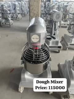 Dough mixer , fryer, grill , pizza oven, working table