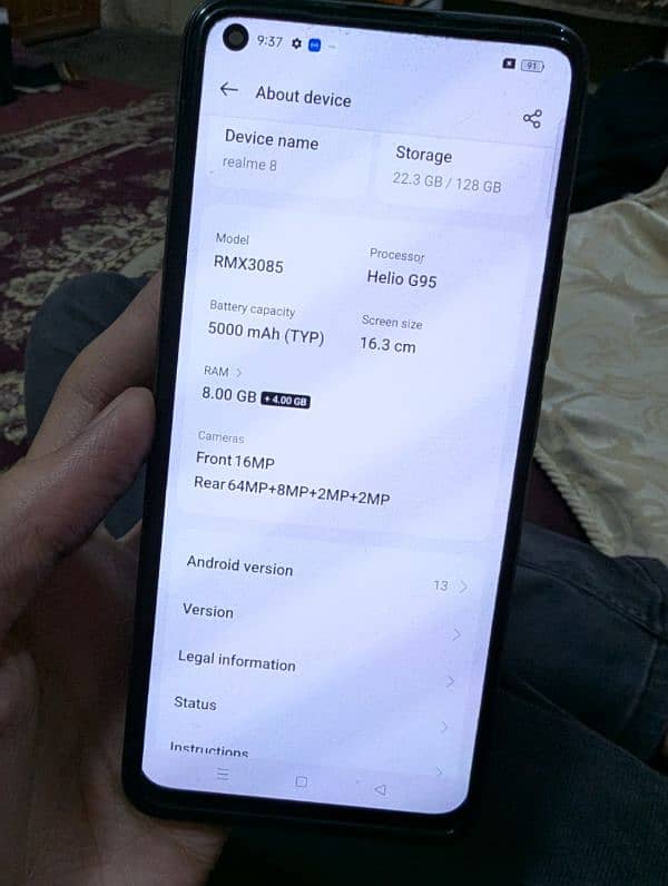 Realme 8 urgent sell all ok 3