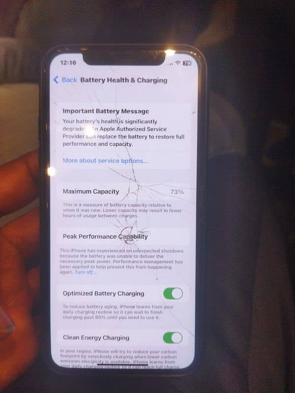 I phone x non pta 256 GB glass brake but original water pack guaranted 0