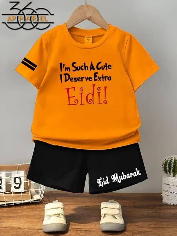 NEW EID COLLECTION CUSTOMIZE T SHIRT + SHORT FOR KIDS 2