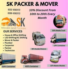 Goods transport movers packer house shifting mazda container shahzore