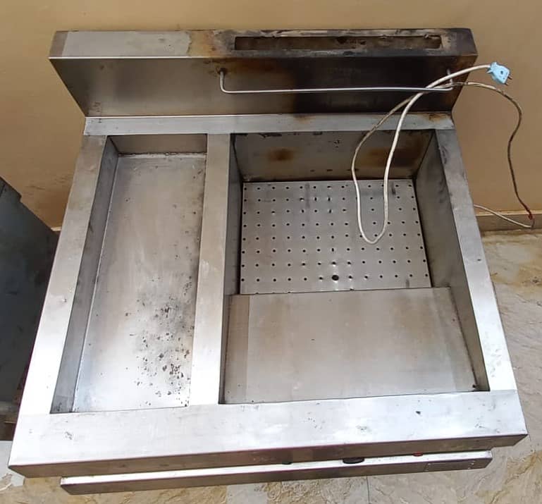 Double frier with tray 6