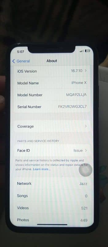 iphone X 256gb pta 3