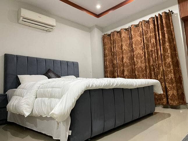 First Floor Fully Furnished Beautiful Apartment for Rent, 2 Bedroom Flat For Rent in Krong Town Prime Location this Building 2