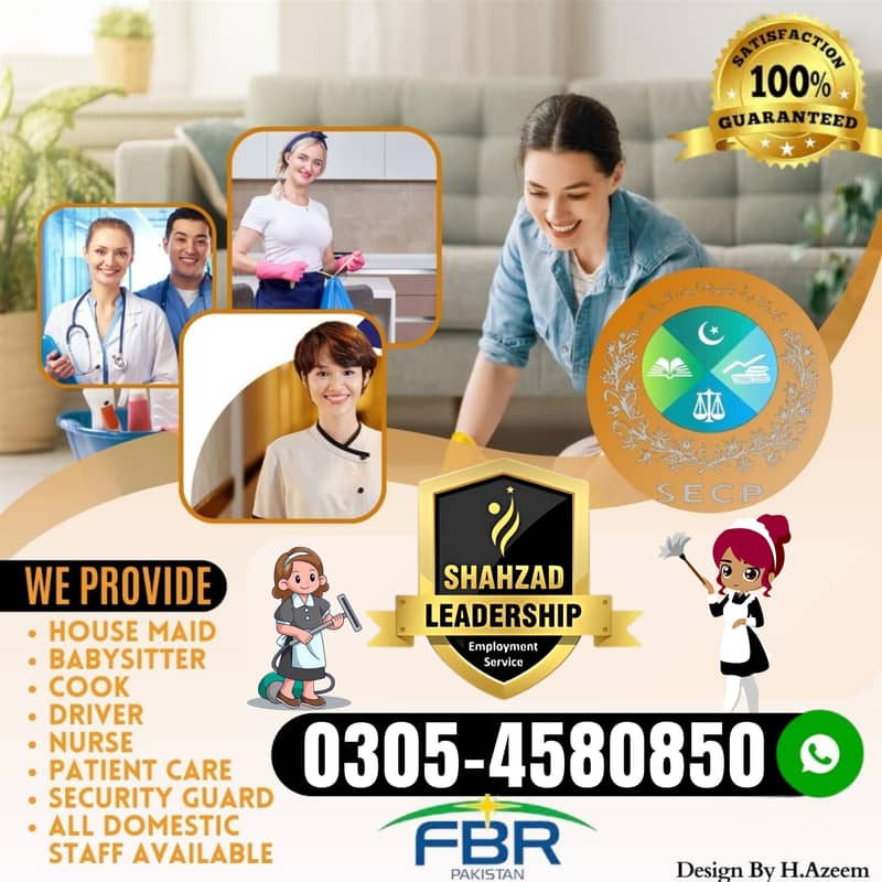 Baby Sitter , Maids , House Maid, Pakistani Cook, Couple, Driver, Chef 5