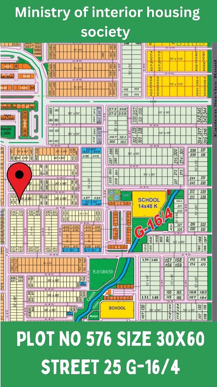 Sun Face Level solid land Plot For Sale in G-16/4 most interesting price for investor size 50x90 near to Kashmir highway 6