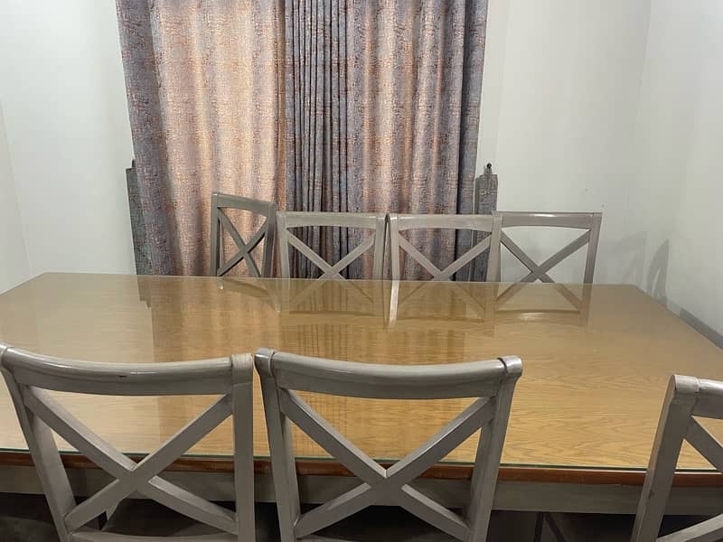 8 chairs and long dinning table 4