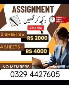 Data Entry Job / Assignment Job / Typing job / Part Time Full Time J