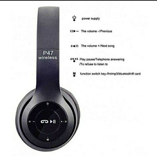 wireless sterious headphones Black 2