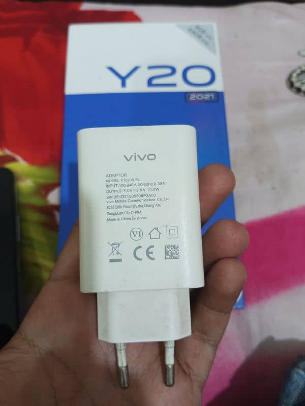 Vivo Y20 With box Charger 7