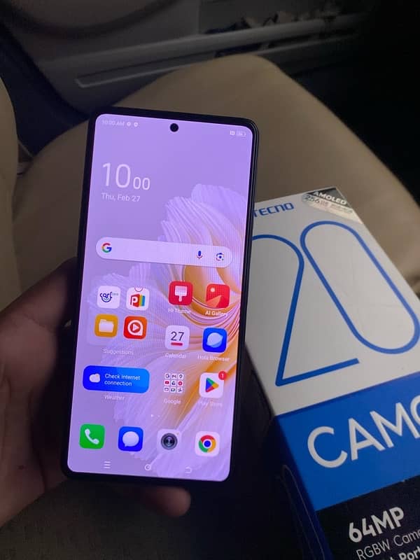 Tecno camon 20 8gb 256gb with box 7