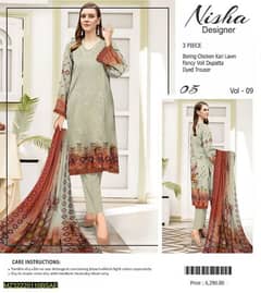 Fabric: Lawn •Pattern: Chikankari Embroidered