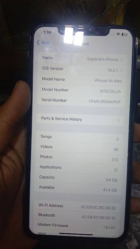 I phone xsmax 64gb 0