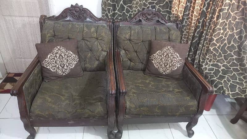 wooden sofa set 5 seater 1