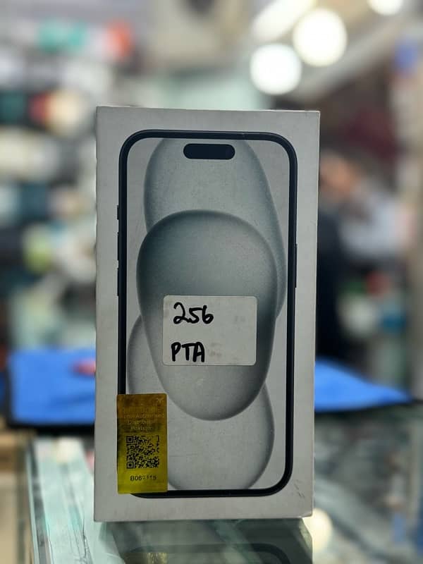 IPHONE 15 256 GB PTA APPROVED BOX PACK NON ACTIVE 0